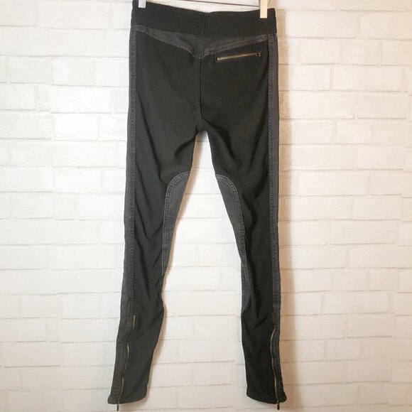 BCBGMaxAzria Night Sand Jackson Moto Paneled Denim Leggings Women's Size S - Picture 4 of 5